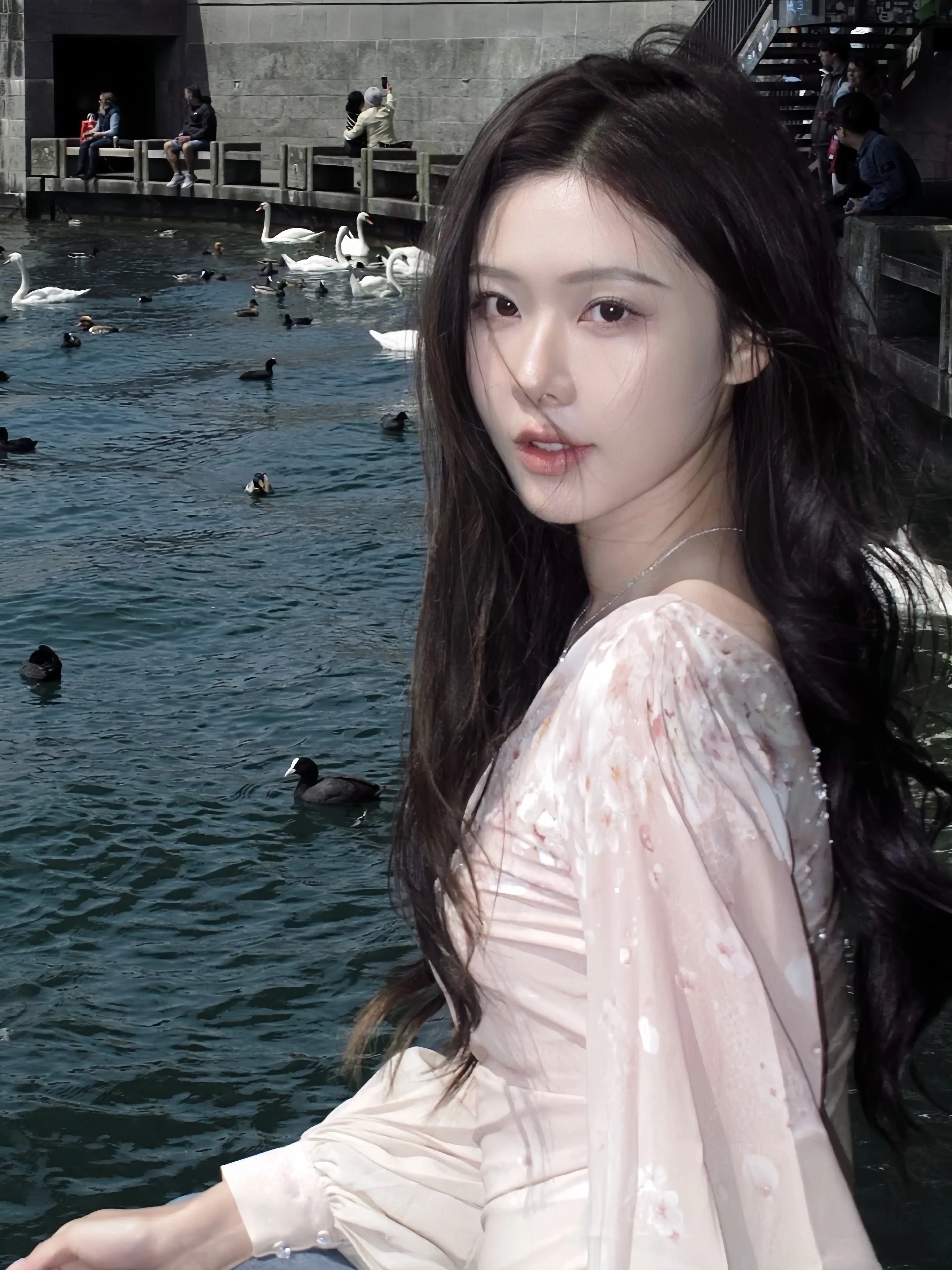 asymmetric top Sheer Snake-Print Off-Shoulder Top - Velanocta