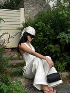 Tailored Halter Vest & Wide-Leg Trousers Set