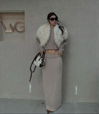 Foxfur Relaxed Drop-Shoulder Vest