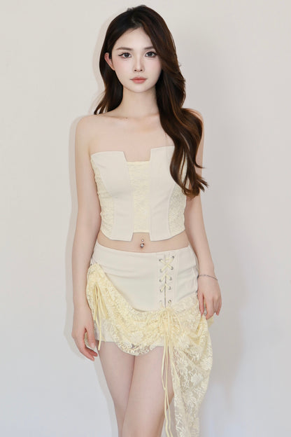 Lace Harmony Corset Skirt Set