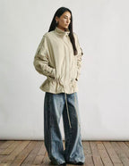 Suede Shield Drawstring Jacket