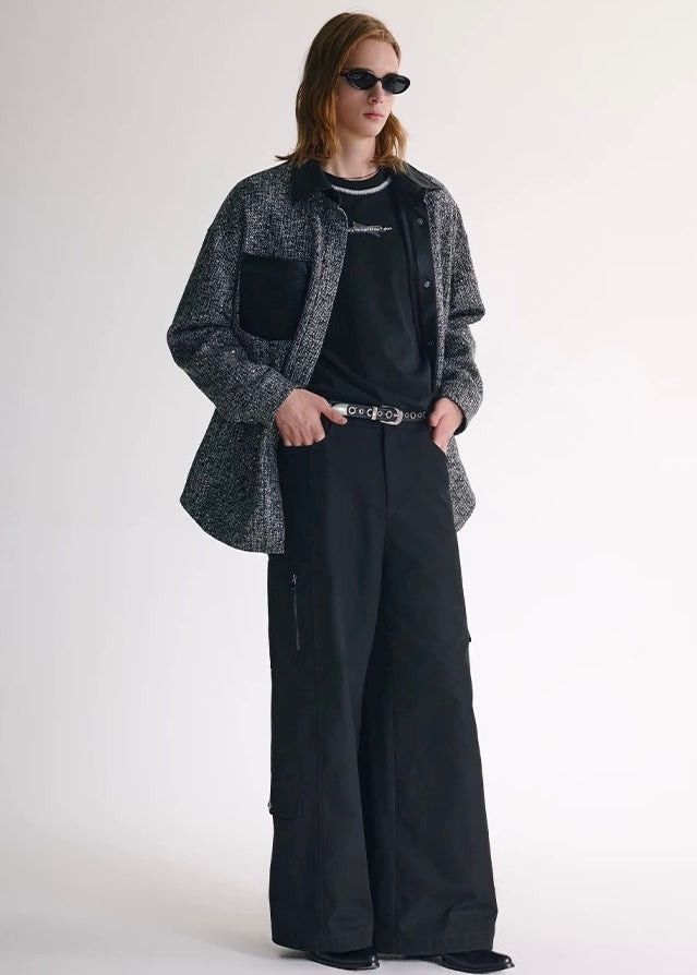 Sequin Tweed Patchwork Jacket