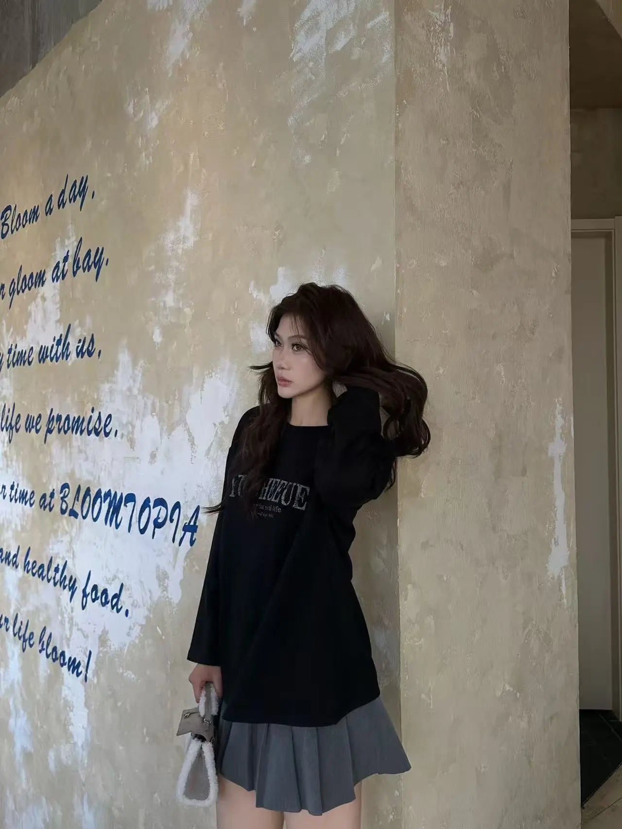 Cozy Fleece Inner Long Sleeve Top - Velanocta