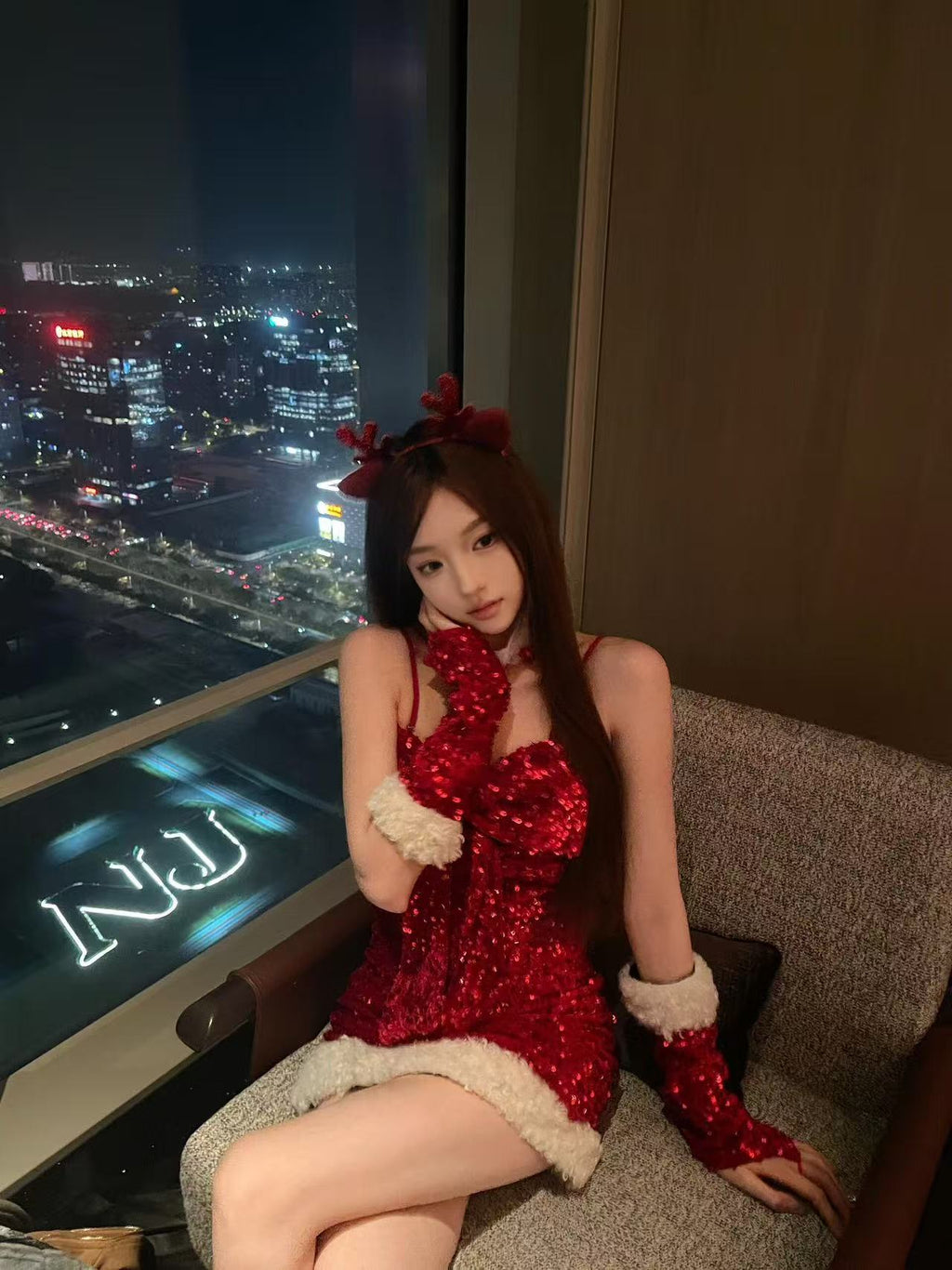 Christmas Sparkling Sequin Dress