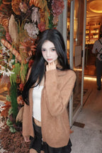 Heritage Wool Blend Zip Cardigan