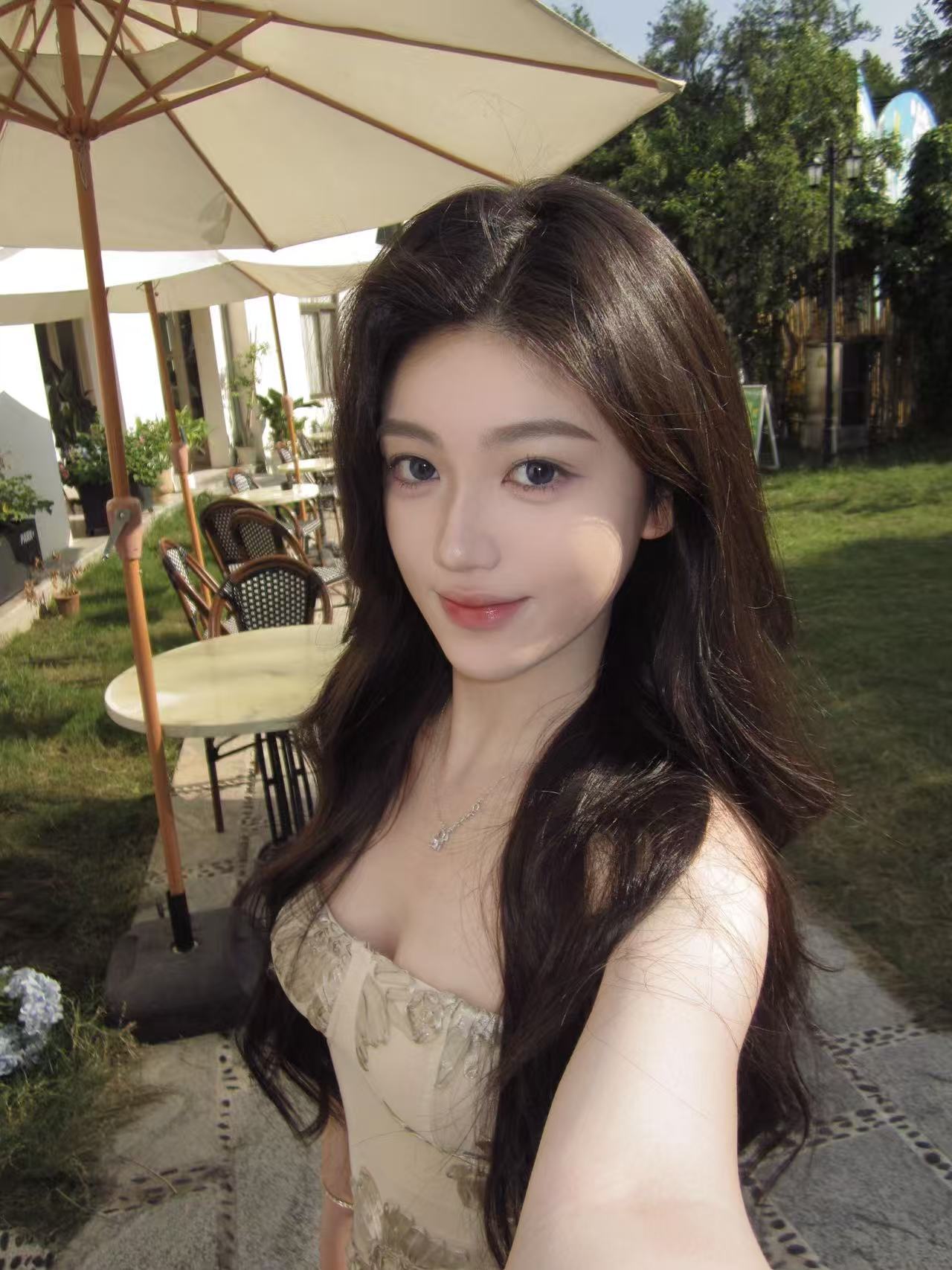 Embroidered Mesh Strap Maxi Dress