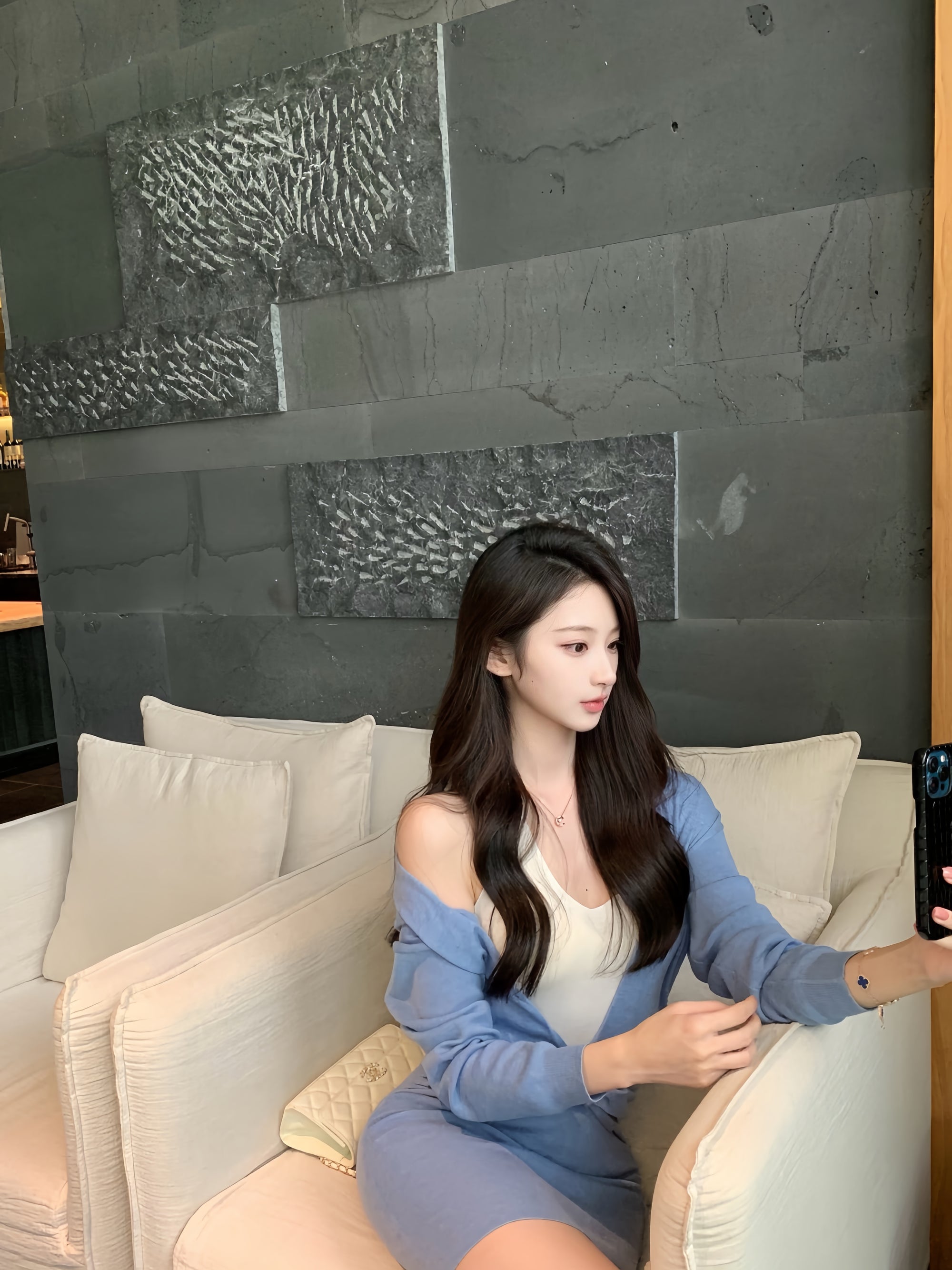 Off-Shoulder Knit Bodycon Dress