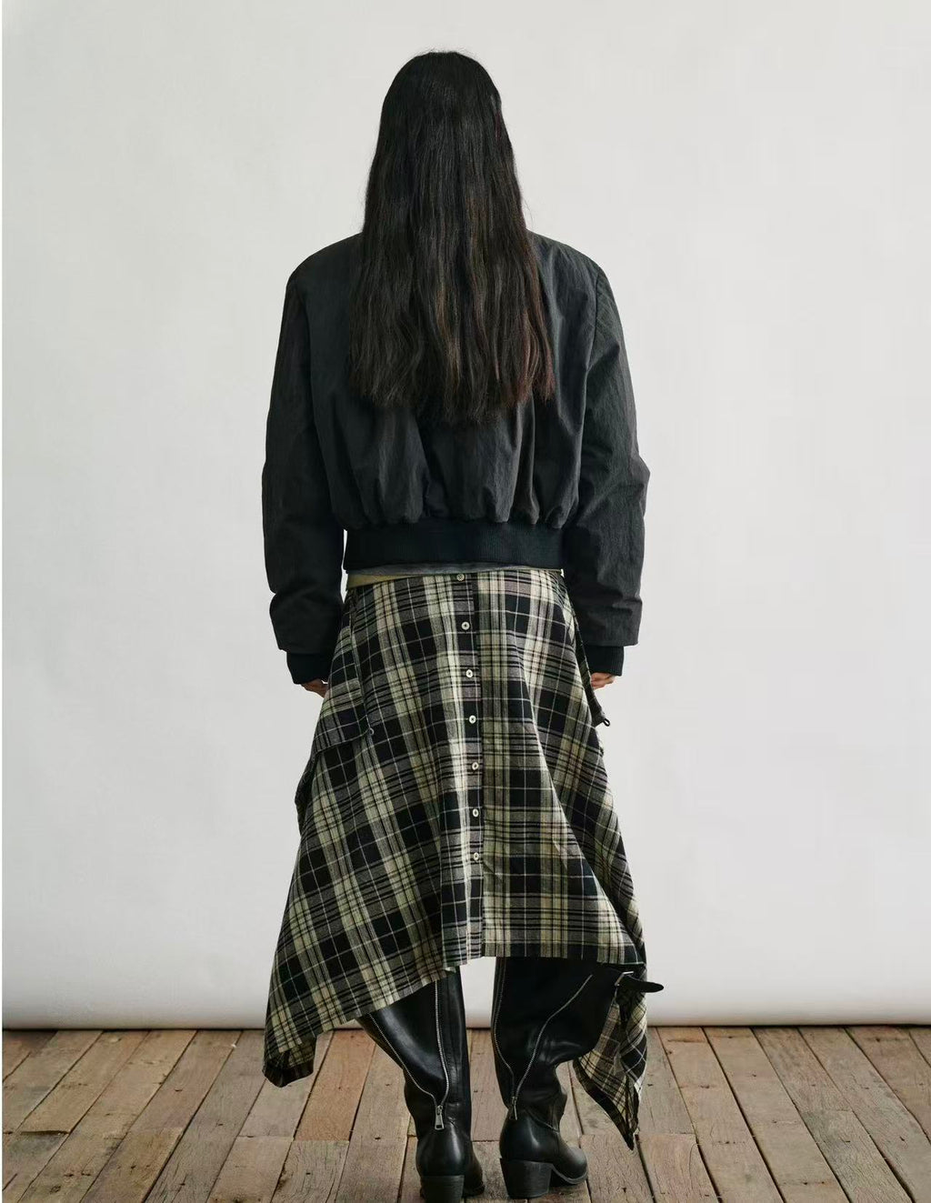 Stand-Collar Cinched Puffer Jacket