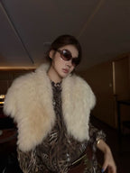 Foxfur Relaxed Drop-Shoulder Vest