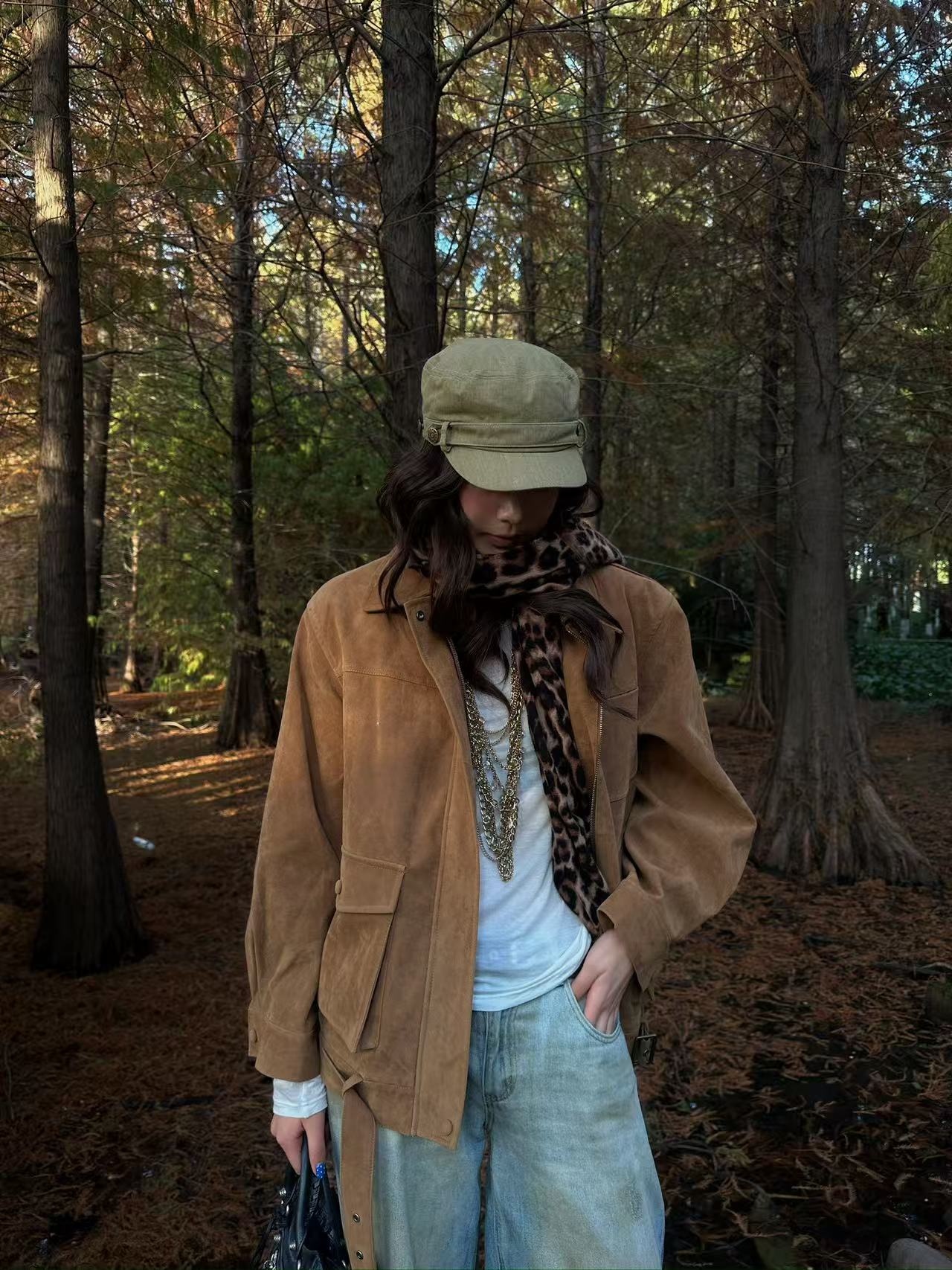 Retro Suede Workwear Jacket