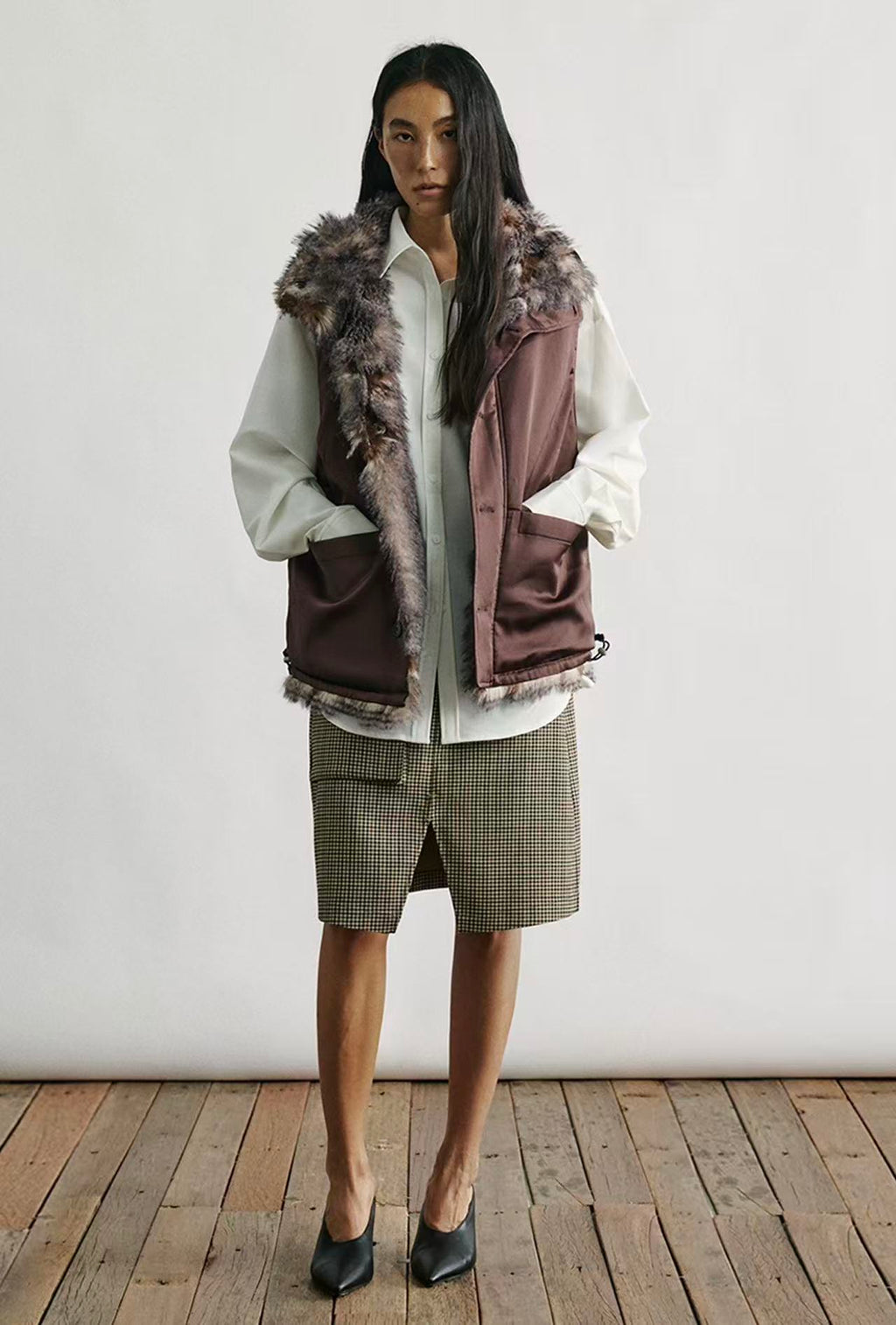 Reversible Faux Fur Vest