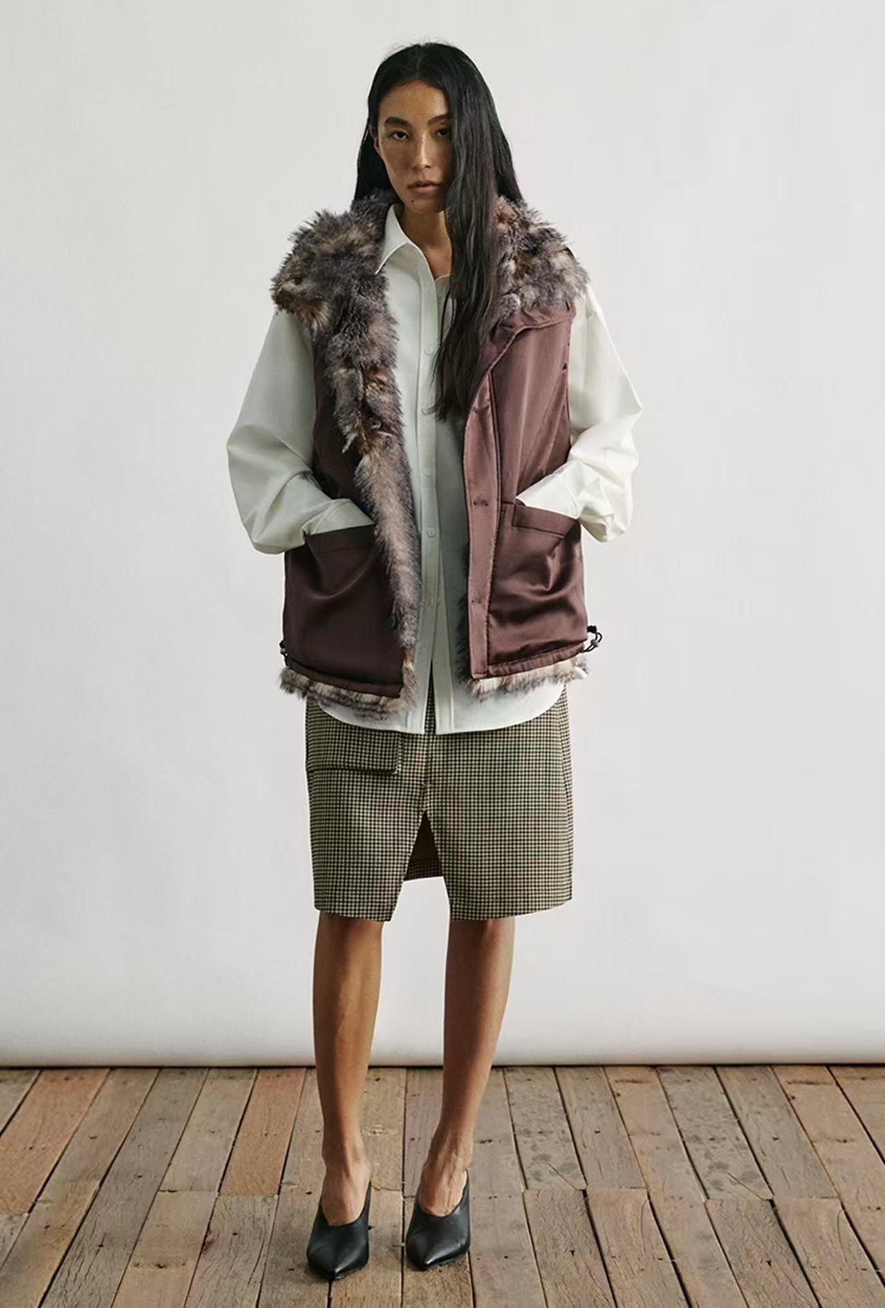 Reversible Faux Fur Vest