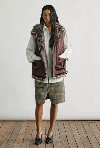 Reversible Faux Fur Vest
